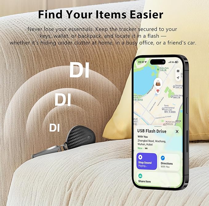 Air Tracker Tags, Smart Bluetooth Tracker, Item Finder Works with Apple Find My, Key Finder and Item Locator Smart Tag for Luggage, Backpack, Suitcases