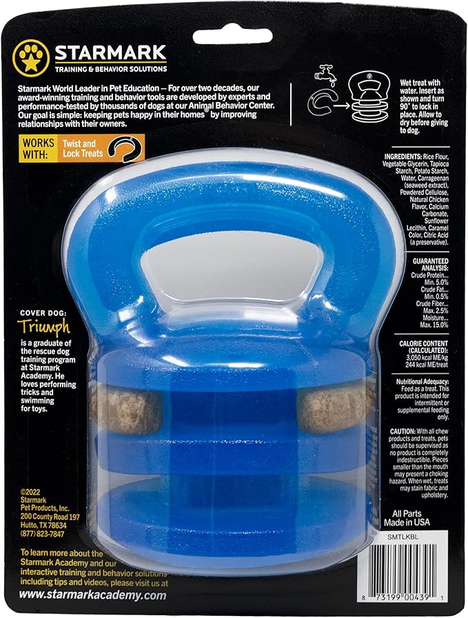 Starmark Twist and Lock Kettlebell Interactive Dog Toy