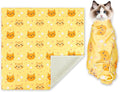 27.5 Inch Cat Grooming wrap Velcro Fabric for Cats Cat wrap for Cutting Nails Pet Grooming Adhesive Restraint Cloth for Calming Anti-Runaway Scratch Bitten Multifunctional Supplies