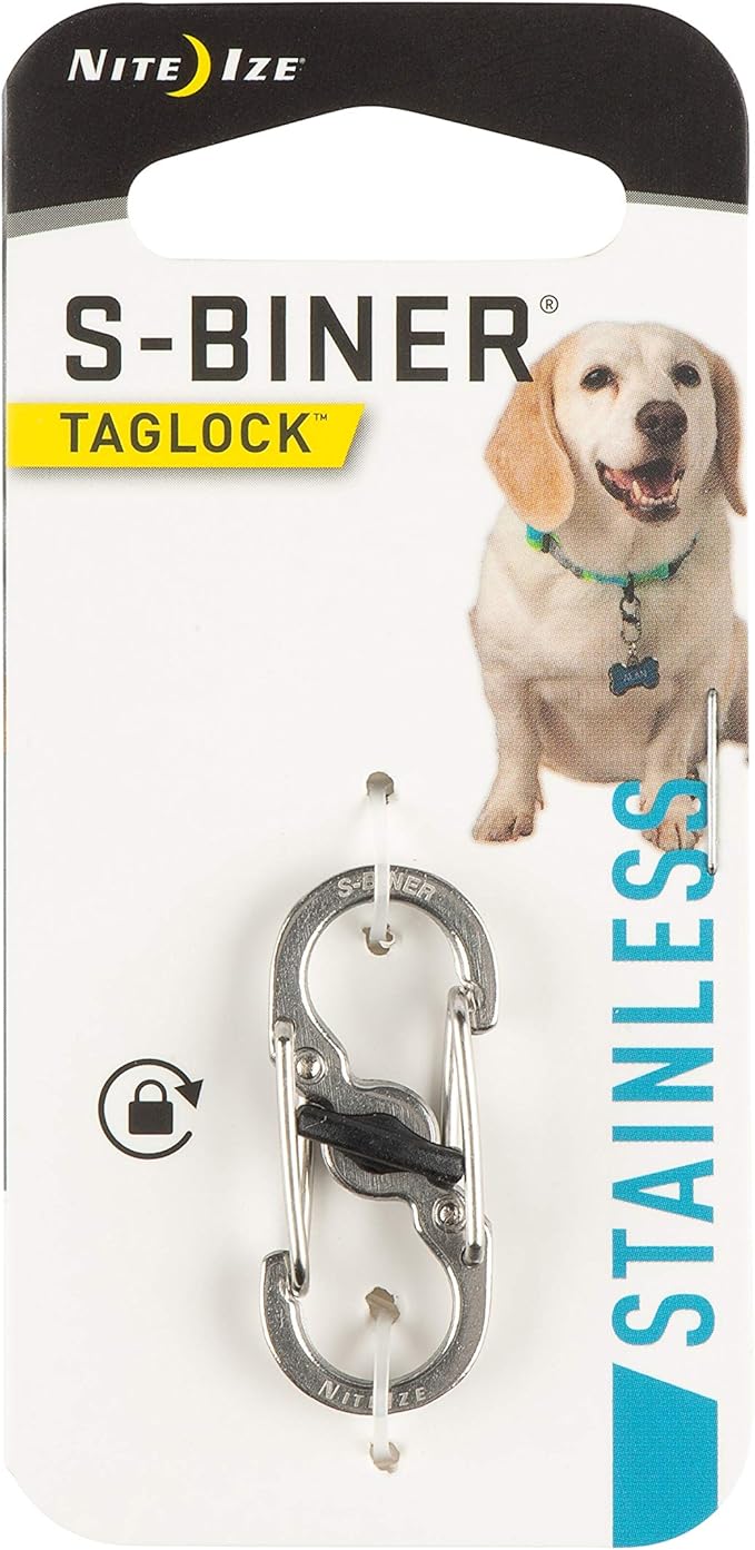 NiteIze PLSBM-11-R3Nite Ize S-Biner TagLock, Double-Gated Carabiner, Stainless Steel