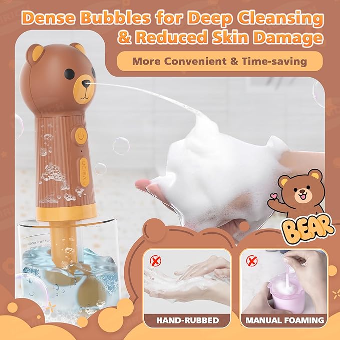 Dog Shampoo Foamer, Electric Dog Soap Dispenser, Automatic Dog Shampoo Sprayer with Dog Bath Brush, Dog Bath Supplies - Outdoor Dog Shower Attachment for Bathtub for After Walk Pet Wash