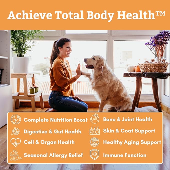 Wholistic Pet Organics Canine Complete - Dog Multivitamin Powder - 8 oz - Daily Dog Vitamins and Supplements for Homemade Food - Immune System, Skin, Coat & Overall Health - All Breeds - 22 Scoops