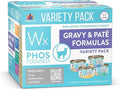 Weruva Wx Phos Focused, Pate & Gravy Formulas Variety Pack, 3oz Can (Pack of 12)