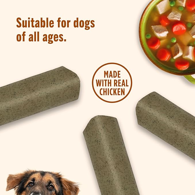 Nutrish Soup Bones Premium Dog Chews with Real Chicken and Veggies, 24 Chews (Rachael Ray)