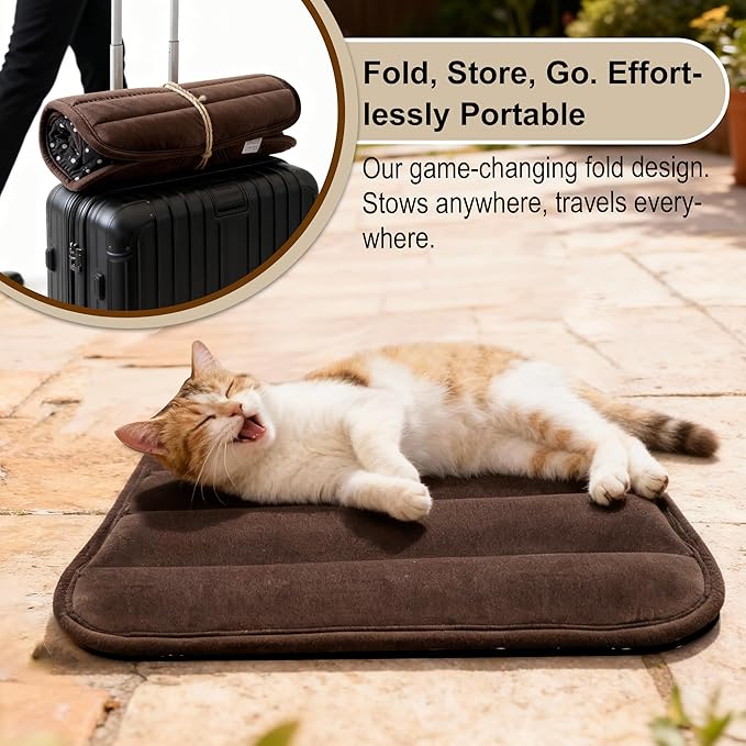 Dog Crate Pad, Ultra Soft & Anti-Slip Kennel Mat, Secure Fit for Metal Crates & Dog Cages, Washable Cozy Bed for Small Medium Large Dogs (Dark Brown, XS(18"*12"*1.5"))