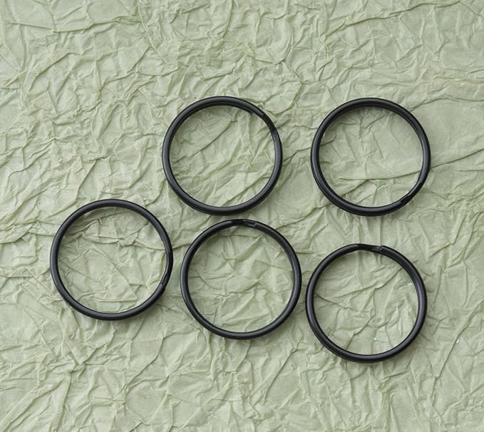 5 Pcs Dog Tag Clips with 5 Pcs 3/4 Inch 1 Inch Keychain Metal Rings for Pet Kitten Cat Collars ID Holder