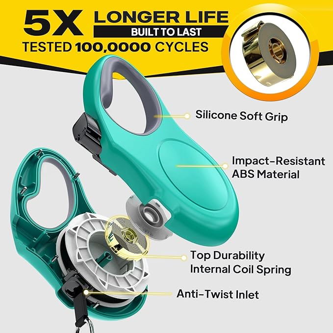 Fida Retractable Dog Leash, 16 ft Dog Walking Leash for Small Dogs up to 26 lbs, 360° Tangle Free, Teel