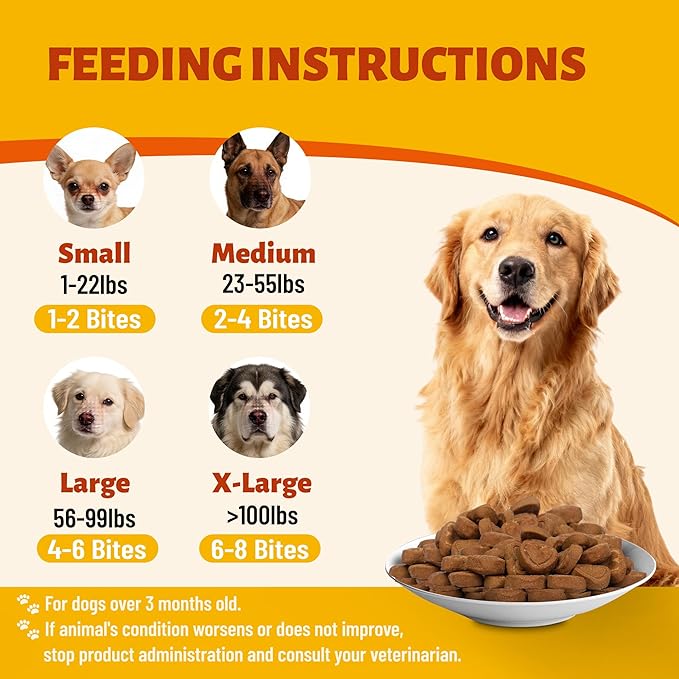 330 Bites Vitamins Supplements and Taurine for Dogs - Multivitamin for Dog Chewables with Glucosamine,Omega 3,MSM - Support Hip & Joint,Skin and Coat,Immunity,Digestive Health