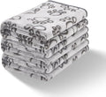 Stuffed 3pcs Premium Soft Dog Blankets for Small Dogs, Cat Blanket Calming Washable for Bed Couch Crate Protection Cover, Dog Puppy Kitten Essentials Christmas Dog Gifts, 24 * 32 inches, Grey