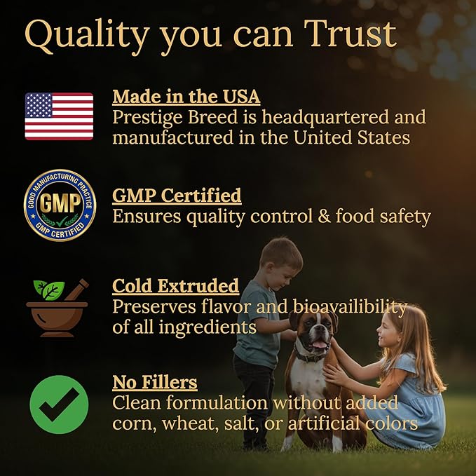 Multivitamins, Balanced Nutrition for Your Boxer, 90 Count, Made in the USA with Real Bacon