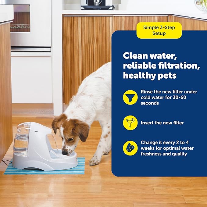 PetSafe Drinkwell Premium Replacement Carbon Filters - Improves Water Taste - Activated Carbon from Coconut Shells - Compatible with Multi-Tier, Platinum, Zen Fountains - 3-Pack