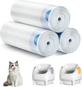 60 Pack Cat Litter Liner, Waste Cat Litter Bags for Thereye SC06 Automatic Litter Box, Drawstring Heavy-Duty Liners, Leak-Resistant, Large 26" × 11.8"
