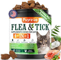 4-in-1 Flea Treatment for Cats Chewable, Natural Cat Flea and Tick Prevention Chewable Supplement for Skin & Coat | Immunity Support | Digestive | Flea & Tick Treatment for All Breeds & Sizes