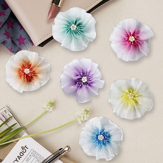 6Pcs Dog Collar Accessories, Floral Charms Decorations for Dogs and Cats