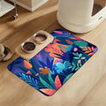 Boho Starry Forest Dog Food Mat–Christmas Stocking Absorbent Quick Dry Feeding Placemat for Food and Water Bowls, Non Slip Rubber Backing, Waterproof Pet Supplies for Mess-Free Eating 12"x20"