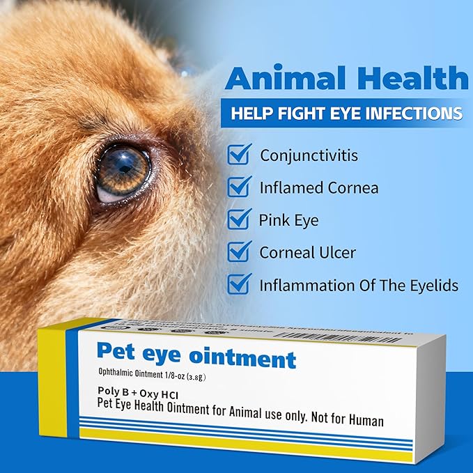 Pet Eye Care Cream for Cats, Dogs, Horses & Bird — Soothes Red/Watery Eyes, Lubricates & Cleans Discharge | Dual Pack (2 × 3.5 g)