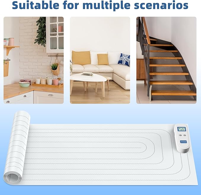 Scat Mat for Dogs and Cats, 59"x11"Rechargeable pet Shock mat,3 Adjustable Safe Modes, Indoor Dog & cat countertop Deterrent,Keep Pets Off Counters, Furniture, Couch, Sofa, Bed,Shock Pads for Cats