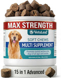 Multi Dog Chews – Comprehensive Health Supplement with Glucosamine, Probiotics, Salmon Oil, Ashwagandha & Mushrooms – Daily Well-Being, Skin & Coat, Digestion and Vitality Support