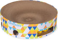 Catstages Bowl Track Scratcher Cat Ball-Track Toy, Corrugated Scratch, and Lounger All-in-One, Two Balls Included for Interactive Play, Multicolored