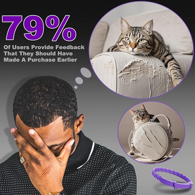 Calming Collar for Cats 6 Pack Cat Calming Collar with Soothing Cat Pheromone Collar Technology Helps Relieve Cats Anxiety Relief Stress Adjustable Fit Long-Lasting 30 Days Grey