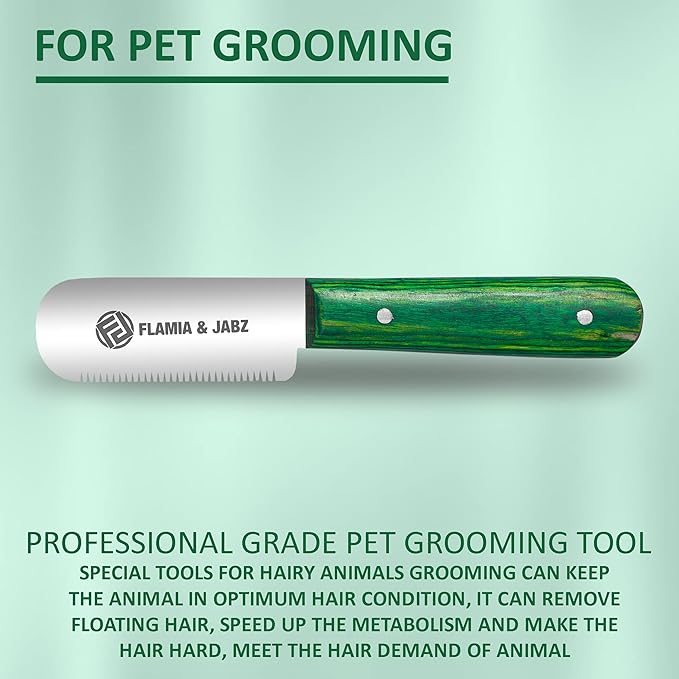 FJ Professional Stripping Knife, Right handed, 3 inch blade (Stainless Steel) (Medium, Green)