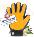 Arm & Hammer Deodorizing Dog Grooming Glove with Fragrance Transfer Technology – Scented Deshedding Dog Brush for Bathing, Pet Hair Removal Glove, Sweet Lily & Vanilla Scent