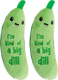 Catstages Crunchy Pickle Kicker Cat Toy – Plush Crinkle Toy with Catnip and Dental Mesh, 6.5" (Pack of 2)