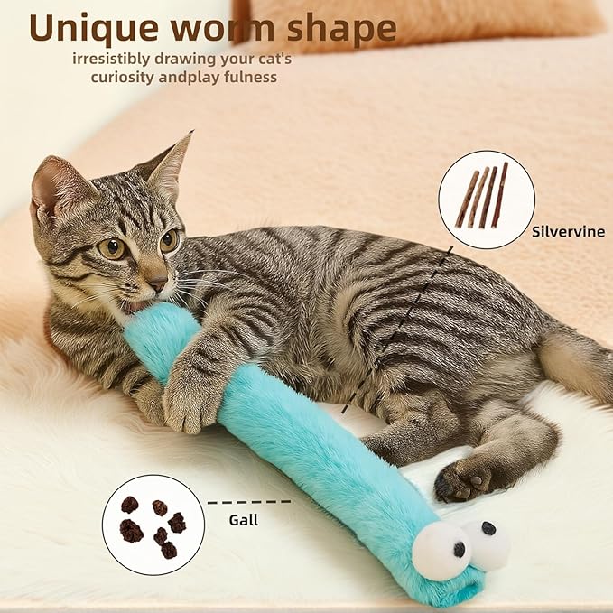 2BB Refillable Cat Toys Pillows,3 Pack, Catnip Inside,Soft and Durable Kick Sticks with Crinkle Sound, Interactive Indoor Kitten Play and Exercise Toy 12.5 ”