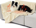 Bedsure Extra Large Dog & Cat Blanket - XL Waterproof, Washable Sherpa Fleece Puppy Blanket, Soft Plush Reversible Throw Furniture Protector, 50x60, White