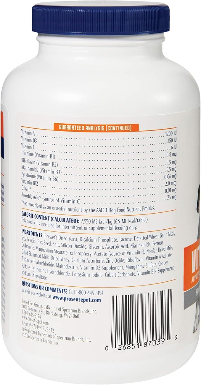 ProSense Vitamin Solutions Chewable Tablets for Dogs