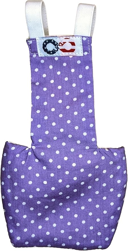 Chicken Diapers Duck Diaper Diaperalls for Hens, Roosters, Ducks, Ducklings - Reusable, Adjustable by Uni Infinity (Lavender Polka Dots, Chicken Small, 1, Count)