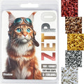 zetpo 100 pcs Cat Nail Caps | Cat Claw Covers | with Adhesives and Applicators (XS, Metal Red, Bronze, Gold, Silver, Pearl White)