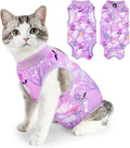 SlowTon Cat Recovery Suit - Cat Onesie for Cats After Surgery Female Male, Kitten Clothes Cats Surgical Spay Suit Abdominal Wounds, E-Collar Alternative Bodysuit Shirt Anti-Licking (Purple, M)