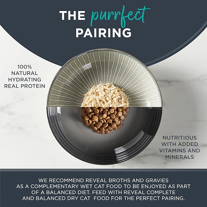 Reveal Natural Wet Canned Cat Food, 5-Flavor Variety Pack, Limited Ingredient, Grain Free, High Protein with No Artificial Additives, Fish Variety in Broth (20 x 2.47 oz Cans) (Pack of 2)