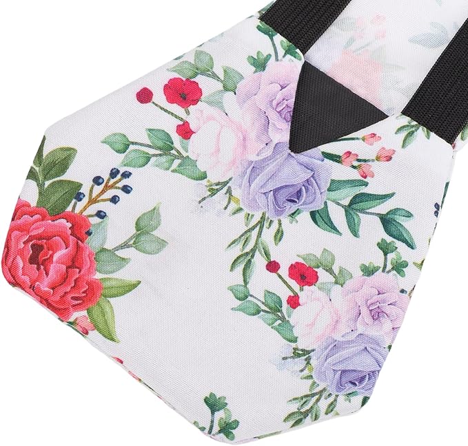 Pet Chicken Diapers,Chicken Goose Duck Loose Tight Belt Diapers Poop Pocket Diapers Peony Flower Pattern for Poultry Pet Used(S)