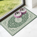 Dog Cat Food Mat - Absorbent Anti Slip Dog Bowl Mats for Food and Water, Quick Dry Cat Feeding Matts for Floors, Diatomite Pet Dish Placemat Accessories Supplies, Bohemia Style, 17 * 30in