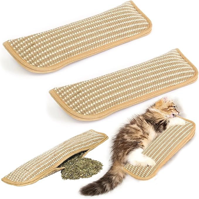 Catnip Toys, 2 Pack, Soft Sisal Material, Interactive Catnip Toys Contains 8000 mg of Organic Herbal Blend, Indoor Scratching, Chewing & Teething