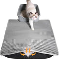 Cat Litter Mat, Honeycomb Double Layer Waterproof & Urine Resistant Non-Slip Litter Trapping, Easy Clean Washable Scatter Control for Litter Box (Gray, 24x15 Inch)