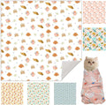 33.5" Cat Wrap for Grooming, Maximum, Self-Adherent Soft Cat Blanket for Nail Clipping, Anti-Scratch-Escape Calming Wrap, Cats Burrito Swaddle for 6-18 lbs (Floral, XX Large)