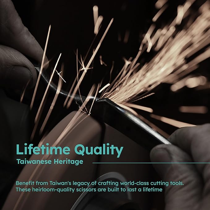 7” Dog Grooming Scissors – VG10 Japanese Steel Professional Pet Thinning Shears for Cats & Dogs | Clean Cut & Precise Trimming | Lightweight, Ergonomic, Handcrafted | Thinning Rate 50% | K9 Shears