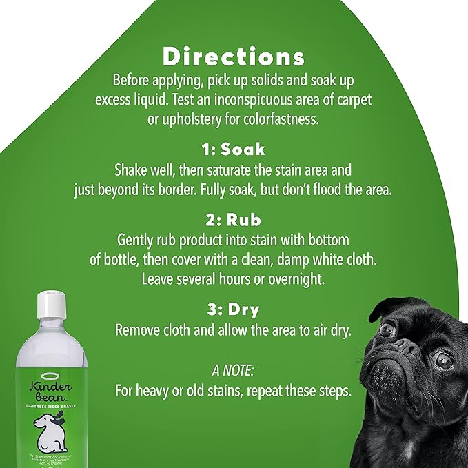 Dog & Cat Urine Stain and Odor Eliminator for Carpet, Upholstery, Hard Floors - 2-Pack 32 oz., Grapefruit & Thyme Scent, Enzyme Bio-Active Formula with Squeeze and Spray Top