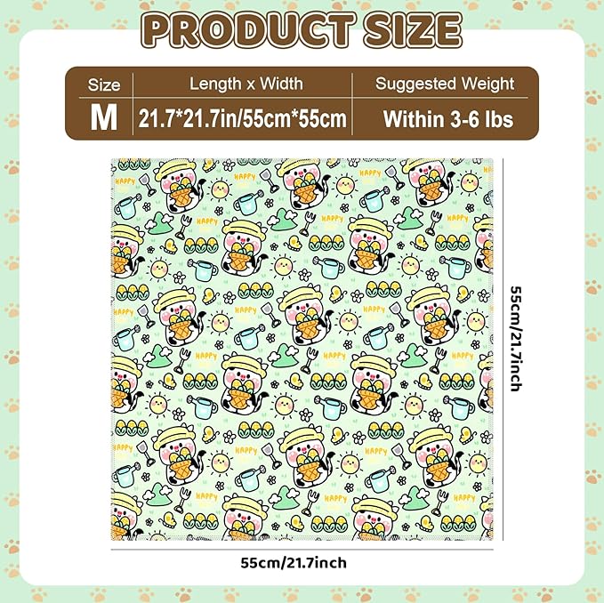 21.7" Cat Grooming Wrap for Cutting Nails, Corn Pattern Self-Adherent Fabric Wrap for Cats, Anti-Scratch Anti-Escape Multifunctional Cat Swaddle Tool for Teeth Brushing, Ear Cleaning