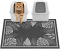 Unicorn Catcher 33x22 inches Cat Litter Mat Non-Slip Bottom Litter Box Mat Urine-Proof Soft Litter Mat for Cats Waterproof Pads Protects Floors Cat Mat for Litter Box