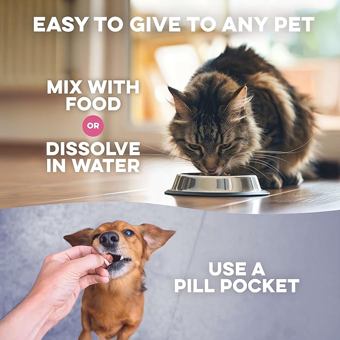 Weight & Thyroid Support for Dogs and Cats, Natural Solution for Hunger Control, Metabolism Support, Optimal Thyroid Function, Effective Dog & Cat Weight Loss, 400 Odorless, Tasteless Pills