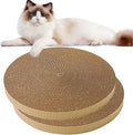 Round Cat Scratcher Refill, 10" Diameter Cat Scratching Board for Indoor Cats, Cardboard Cat Scratcher Pads，Double-Sided (2 PCS)