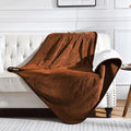 Waterproof Blanket for Bed Couch Sofa, Soft Liquid Pee Proof Pet Blanket for Dog Puppy Cat, Reversible Sherpa Fleece Furniture Protector (Caramel, 50x60 inches)