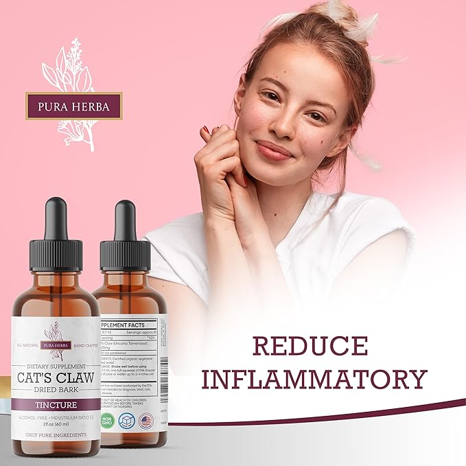 Cat’s Claw Liquid Extract | Alcohol-Free, Vegan, Non-GMO, Gluten-Free | 2 oz Liquid Herbal Organic Tincture