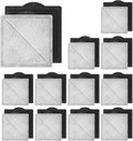 24-Pack Cat Water Fountain Replacement Filter Fit for Petsafe Premier, Outlast Pumpless, Ion-X & Viva Pet Water Fountain, Double Filtration, Square (Black)