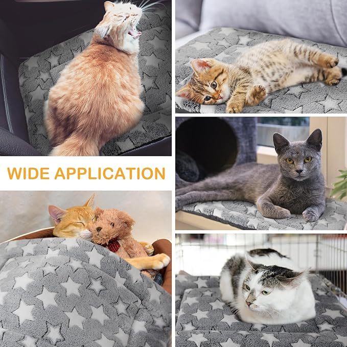 VitalCozy 4 Pcs Winter Dog Crate Pads, Ultra Soft Warm Washable Dog Cat Bed Mat for Pet Crate Comfortable Replaceable Reversible Kennel Pad for Small, Medium, Large Dogs(18 x 14 x 1.6 Inch,Gray)