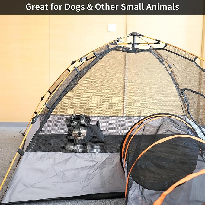 Elevon Extra-Large Pet Enclosure, Cat Tunnels Tents Suitable for Cats Dogs Rabbits, Indoor Outdoor Playpen Portable Exercise Tent with Carry Bag, 74" x 74"x 36"